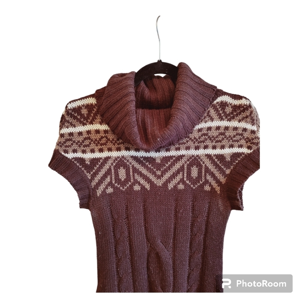 DEVOTED Short Sleeve Long Sweater - Picture 3 of 5